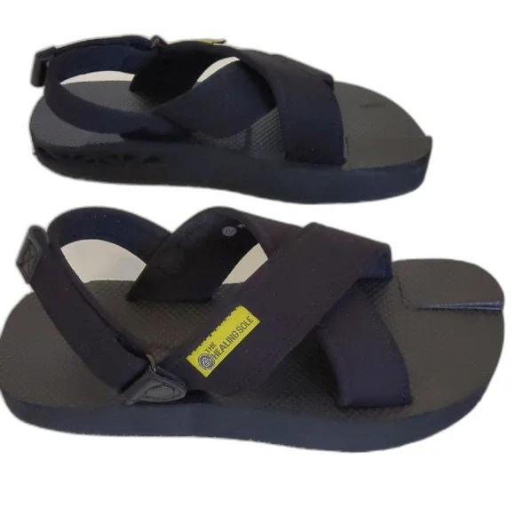 Womens' The Healing Sole Plantar Fasciitis Black Strappy Sandals Size 7 - Picture 2 of 9
